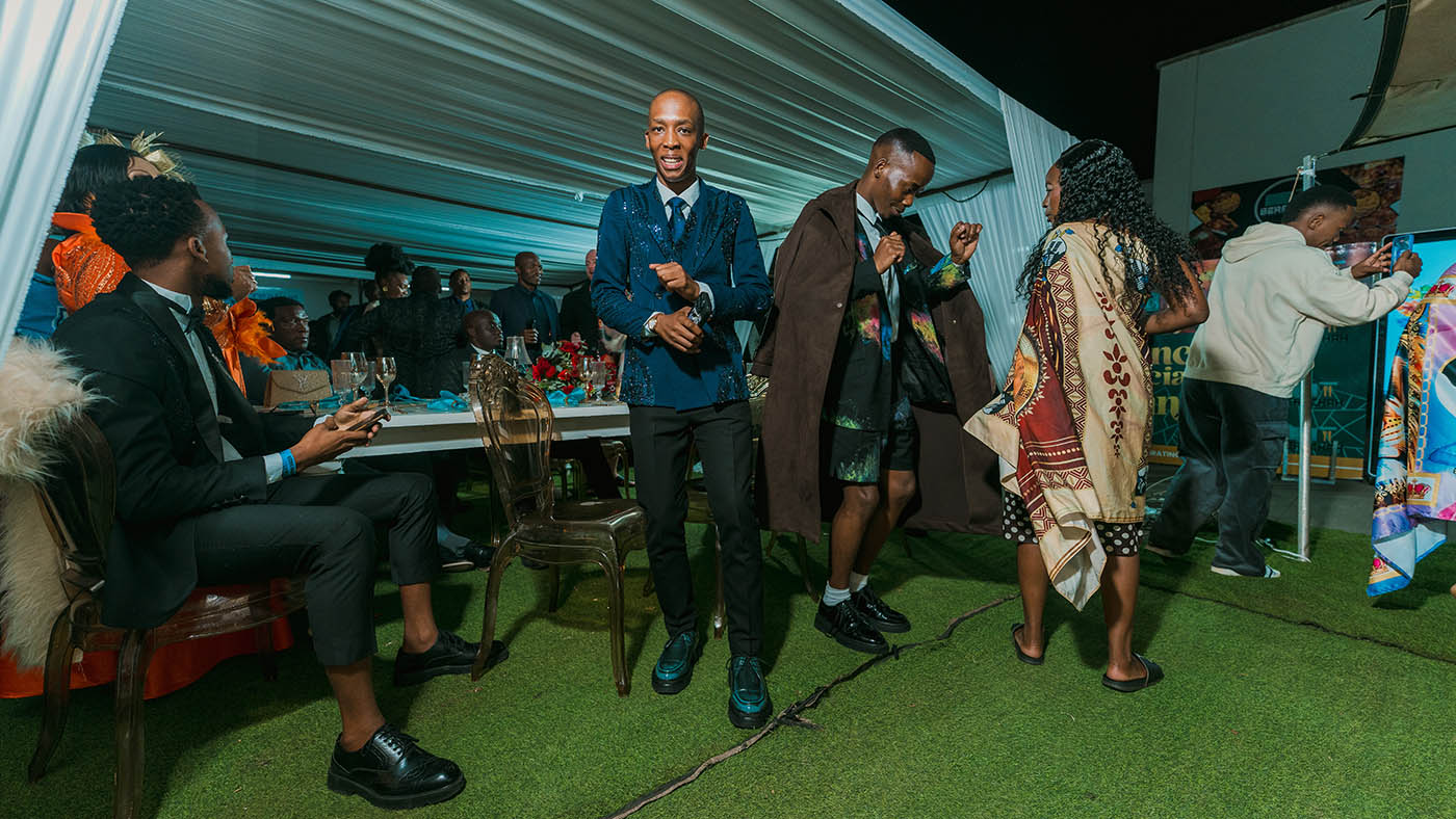 Some of the attendees who were at the event having a go on the dance floor